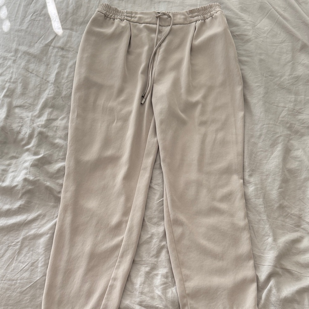 Zara Beige Drawstring Pants - Picture 5 of 10